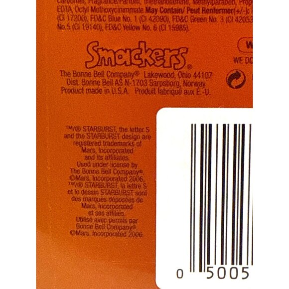 2006 Vintage BONNE BELL Smackers STARBURST SHOWER GEL Original Fruits ORANGE 9oz - Picture 3 of 4